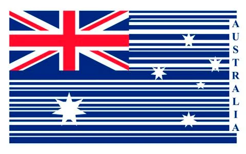 Australia barcode flag Illustrazione stock