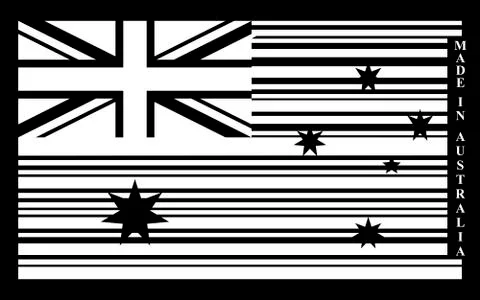 Australia barcode flag Stock Illustration