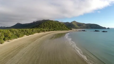 Australia Beach Aerial View Stock Footage