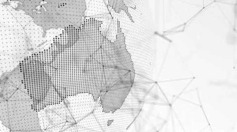 Australia Big data binary visualization cloud computing internet of things  스톡 일러스트