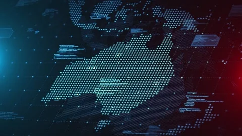 Australia Bigdata Mapping Platform Connectivity Global Infrastructure Network  스톡 동영상 311364268
