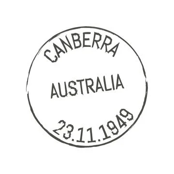 Australia Canberra postage and postal stamp Stock Illustration