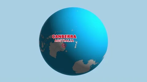 AUSTRALIA CANBERRA ZOOM IN FROM SPACE Stock Footage 177449983