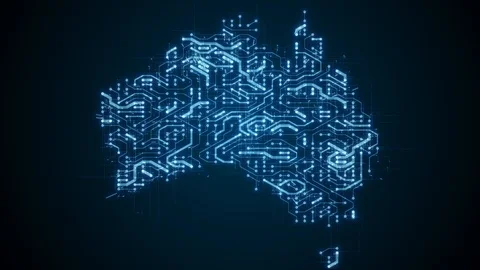 Australia circuit board network infrastructure connectivity of the future  Video stock 109073958