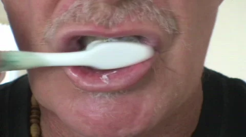 AUSTRALIA-CLEANING TEETH 1 Stock Footage 840340