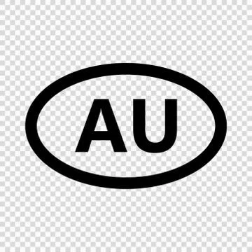 Australia code symbol. short country name. Domain name Stock-Illustration