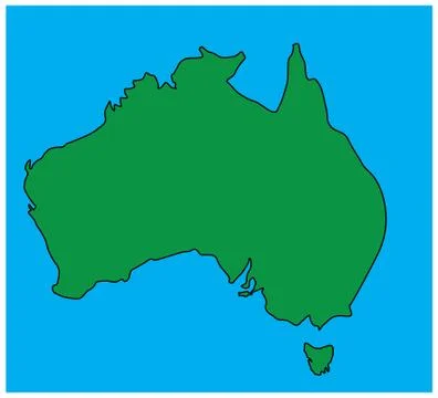 Australia continent vector illustration Stock Illustration