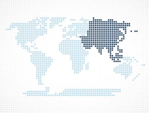 Australia continent on the world map Illustrazione stock