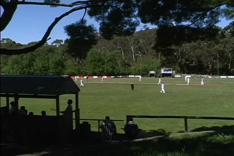 Australia Cricket game Barossa Stock Footage