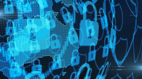 Australia cybersecurity encrypted network data security for online transfer  Stock Illustration
