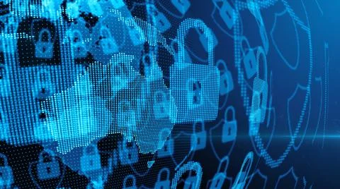 Australia cybersecurity network information technology for internet of things Stock Illustration