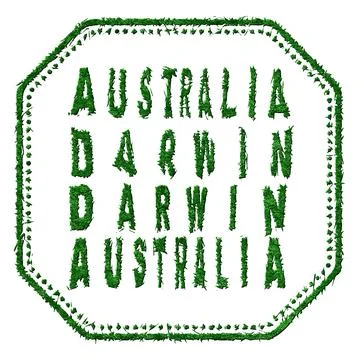 Australia Darwin Sustainable Travel Stock Illustration