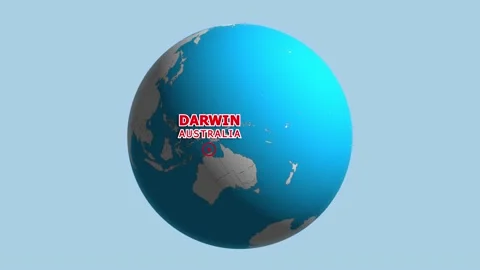 AUSTRALIA DARWIN ZOOM IN FROM SPACE Stock Footage 177450060