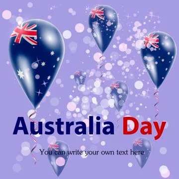 Australia Day. Flag Stock Illustration