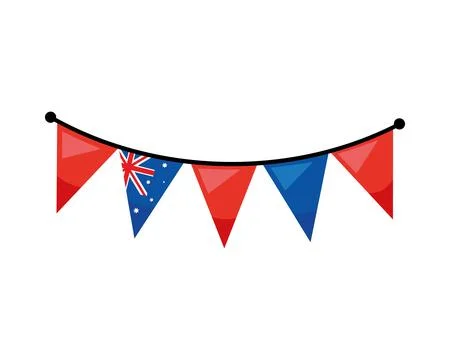 Australia day garland flag Stock Illustration
