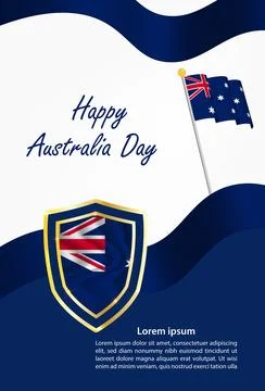 Australia day template Illustrazione stock