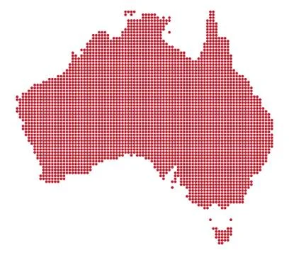 Australia Dot Map Stock Illustration