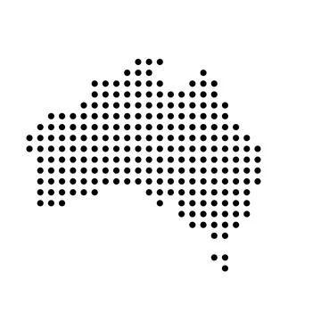 Australia dotted vector map Stockillustratie