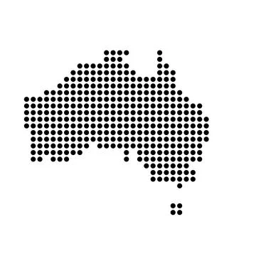 Australia dotted vector map Stock Illustration