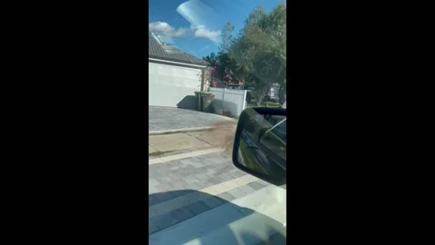 Australia: Driver crashes into Perth property fence Stock Footage 280374817