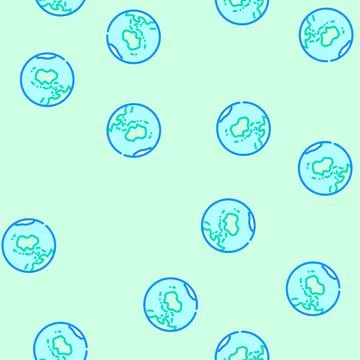 Australia earth planet map vector seamless pattern Illustrazione stock