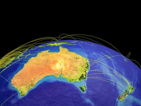 Australia on Earth from space Illustrazione stock