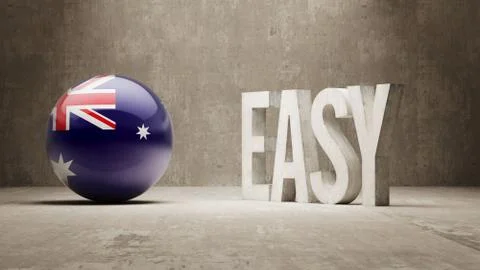Australia. Easy  Concept. Stock Illustration