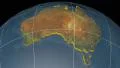 Australia extruded. Blue Marble. Graticule. 4k or 4k+ Resolution