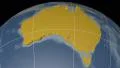 Australia extruded. Bumps. Graticule. 4k or 4k+ Resolution
