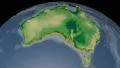 Australia extruded. Bumps shaded. 4k or 4k+ Resolution