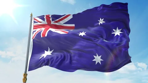 Australia Flag 4K Stock Footage 339294398