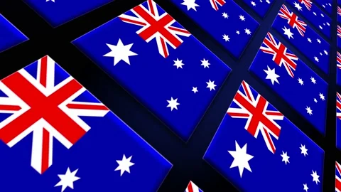 Australia Flag Animated Background 3d An... | Stock Video | Pond5