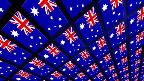 Australia Flag Animated Background 3d An... | Stock Video | Pond5