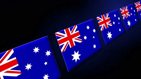Australia Flag Animated Background 3d An... | Stock Video | Pond5