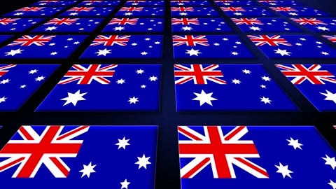 Australia Flag Animated Background 3d An... | Stock Video | Pond5
