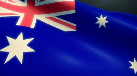 Australia  Flag Animation Loop Stock Footage 38007656