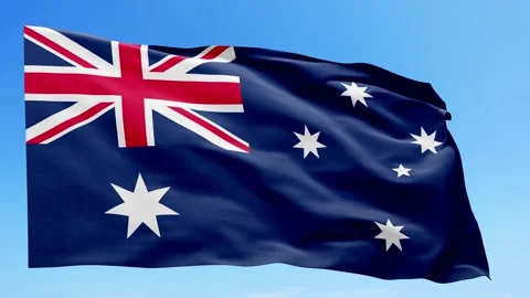 Australia Flag Animation – Seamless Loop (4K UHD) Stock Footage 317762488