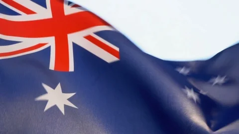 Australia Flag Flapping Stock Footage 118961780