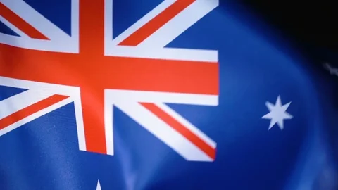 Australia Flag Flapping Video stock 118966155