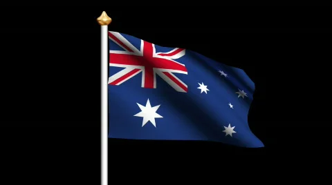 Australia flag Stock Footage 557140