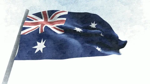 Australia Flag Stock Footage 36043740