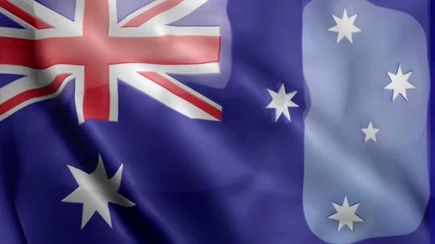 Australia Flag Stock Footage 133772031
