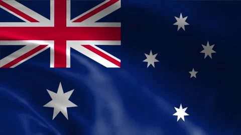 Australia Flag Stock Footage 262499696