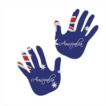 Australia flag hand vector Stock-Illustration