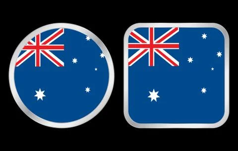 Australia flag icon Stock Illustration