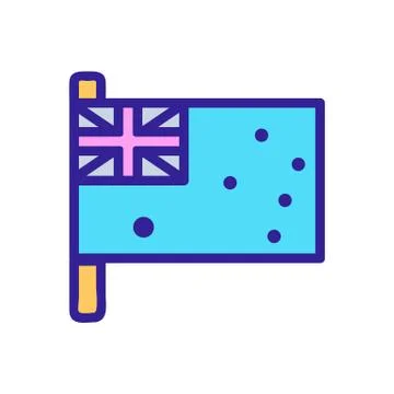 Australia flag icon is a vector. Isolated contour symbol illustration Иллюстрация