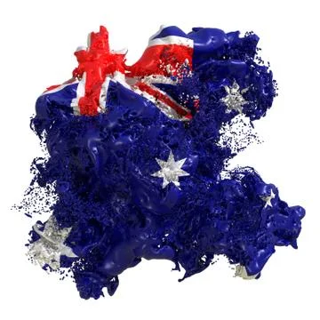 Australia flag liquid Stock Illustration