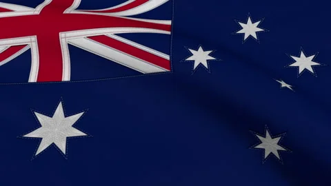 Australia Flag Loop Stock Footage 241221122