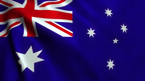 Australia flag loop video animation 4K Stock Footage 64821768