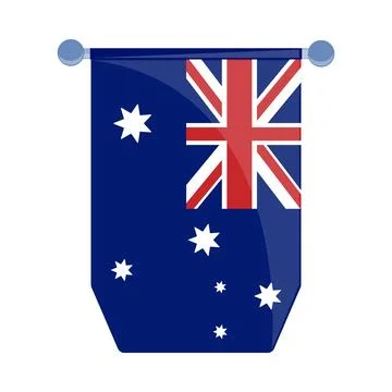 Australia flag pennant Stock Illustration